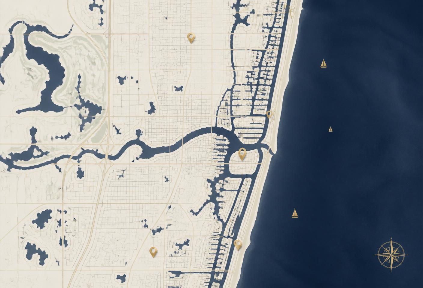 Map of Boca Raton showing Elite Boca office location
